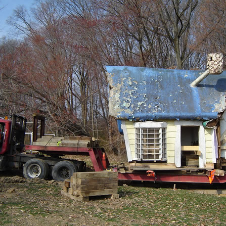 We had to cut the house in half to move it.