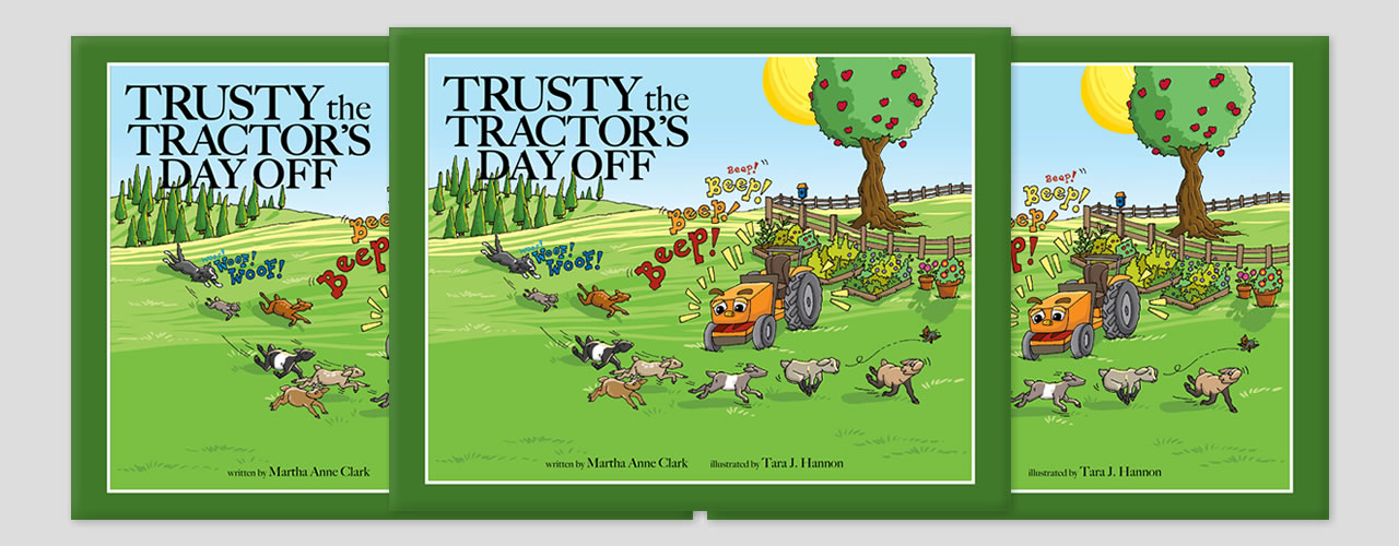 Trusty the Tractor books at Clarks Farm